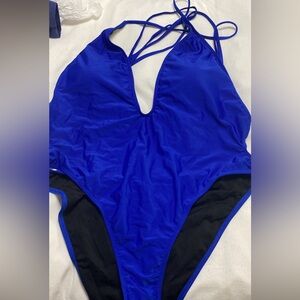 Ocean Blue plus size swimming suit